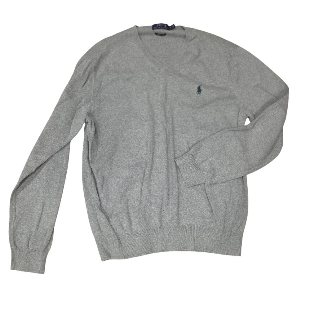 Polo Ralph Lauren, grey, crew neck pullover sweater‎ sz M